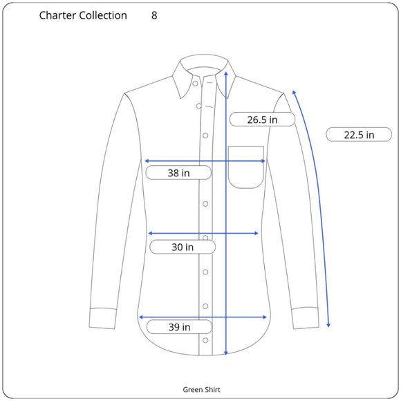 Charter Collection Fitted Green Shirt in Size 8 - Picture 4 of 4